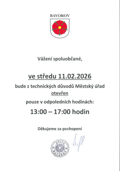 Uzavření městského úřadu